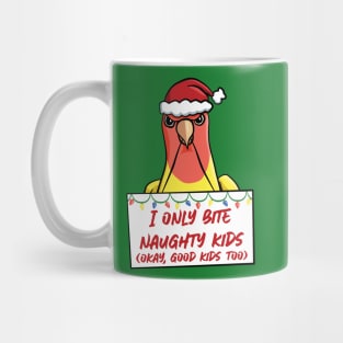 Only Bite Naughty Kids Lutino Peach Faced Lovebird Mug